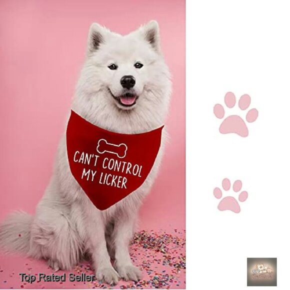 Funny Dog Bandana Triangle Tie Soft Polyester Lightweight Pet Accessory Gift - Picture 6 of 8